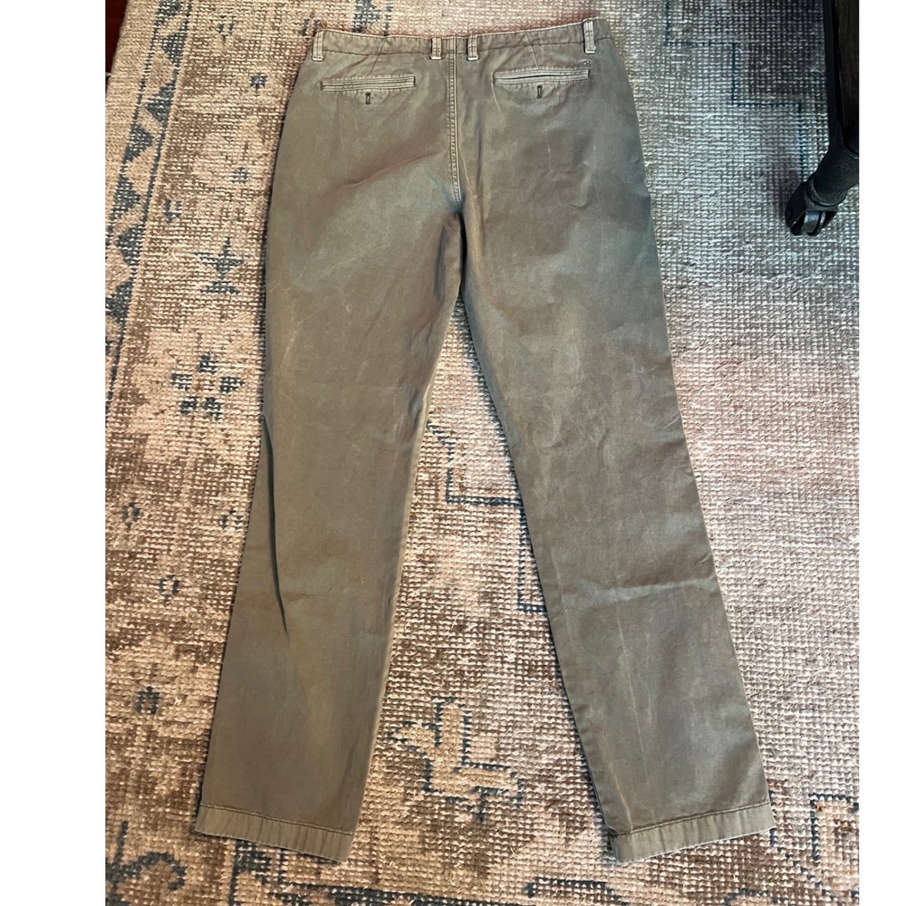 Outerknown Mens Chino Pants Olive Green Sustainable Surfer Slater STyle  34